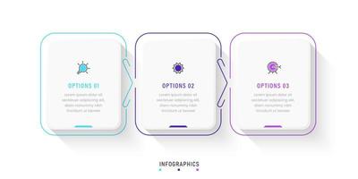 Vector Infographic label design template with icons and 3 options or steps. Can be used for process diagram, presentations, workflow layout, banner, flow chart, info graph.