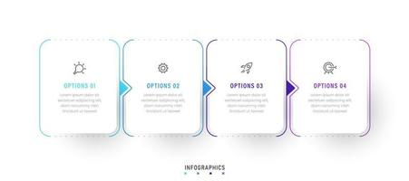 Vector Infographic label design template with icons and 4 options or steps. Can be used for process diagram, presentations, workflow layout, banner, flow chart, info graph.