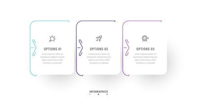 Vector Infographic label design template with icons and 3 options or steps. Can be used for process diagram, presentations, workflow layout, banner, flow chart, info graph.