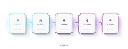 Vector Infographic label design template with icons and 5 options or steps. Can be used for process diagram, presentations, workflow layout, banner, flow chart, info graph.