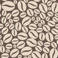 Seamless pattern with coffee beans on a brown background vector art illustration