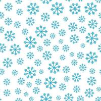 Seamless pattern with blue snowflakes on a white background vector art illustration.