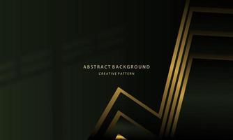 Abstract background Geometric liquid gradient of gold color and dark green gradient with golden light on the back, for posters, banners, etc., EPS 10 vector design copy space area