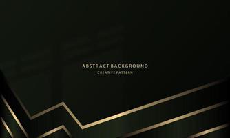 Abstract background Geometric liquid gradient of gold color and dark green gradient with golden light on the back, for posters, banners, etc., EPS 10 vector design copy space area