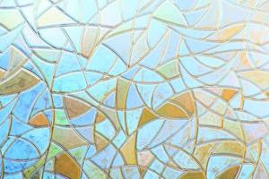 Stained glass with art-deco mosaic photo