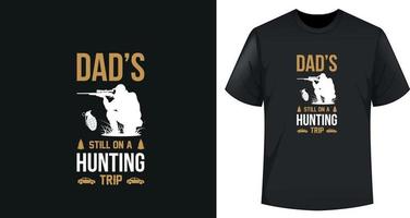 Vector Illustration Hunting Typography T-shirt Design Template