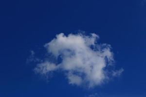 Clear blue sky and white clouds photo