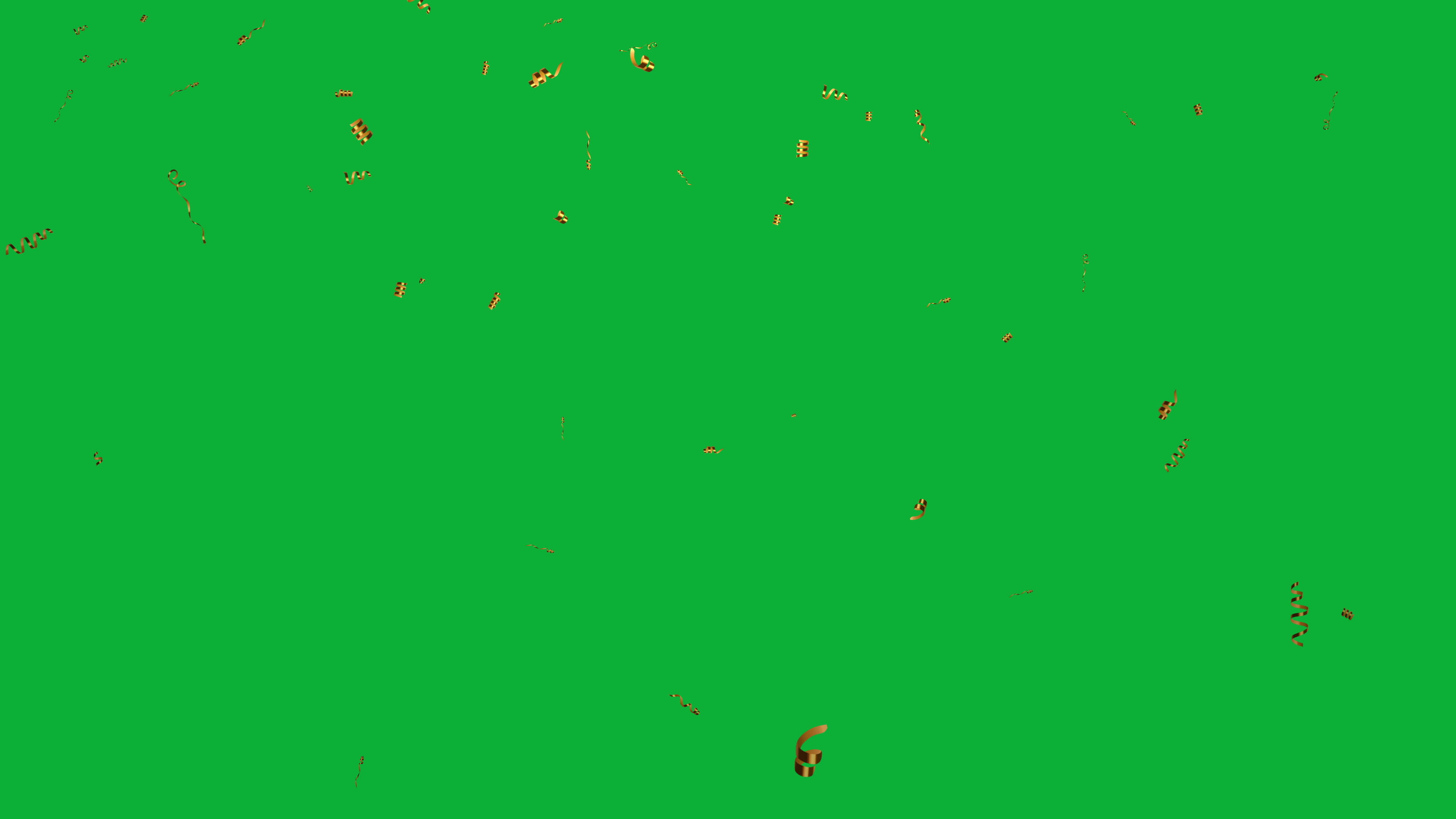 Gold confetti falling animation in green screen 18847413 Stock Video at