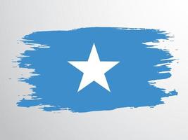 vector, bandera, de, somalia, dibujado, con, un, cepillo vector