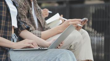 Image of business partners discussing documents and ideas at meeting video