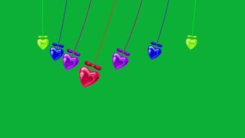 kleurrijk harten voor Valentijnsdag dag en bruiloft achtergrond in 4k ultra hd video