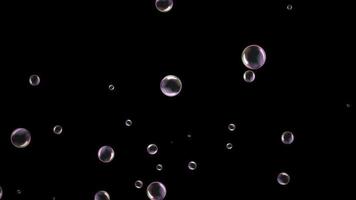 Colorful bubbles in loop and alpha video