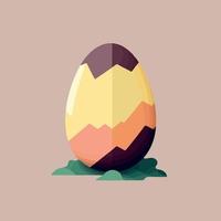 colorida comida temática de huevos de pascua vector