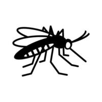 Mosquito simple and modern from side black symbol vector