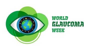 World Glaucoma Week Design Concept, Sight and blindness awareness Day vector