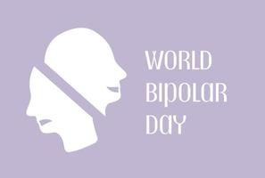 World Bipolar Day Design Illustration. celebrated each year on March 30th for was posthumously diagnosed as having bipolar disorder vector