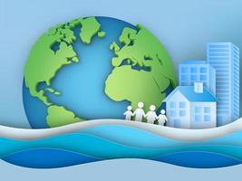 World Water Day Concept, Ecology, Environment, and Earth Day Concept vector