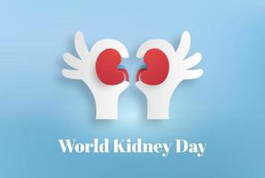 World Kidney Day Poster Design. Urology Healthcare awareness. Kidney Health for All vector