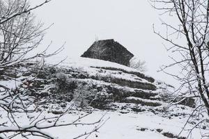 Winter landscape in Austrian Alps photo