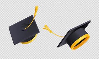 Students throw up graduation caps and certificates vector