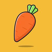 ilustración de icono de vector de zanahoria. verduras objeto concepto aislado vector. estilo de diseño plano