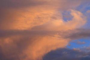 Stormy weather and dark clouds photo