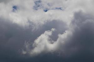 Stormy weather and dark clouds photo