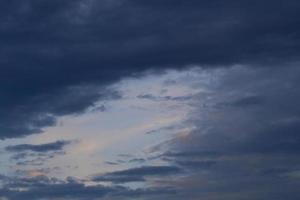 Stormy weather and dark clouds photo