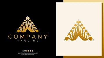 Luxury A letter logo template design. Elegant letter A logo vector. vector