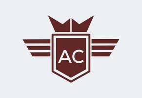 Initial AC Letter logo design, Vector design concept