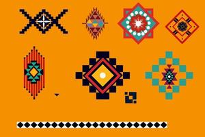 ethnic geometric seamless pattern vector. African Arab American Aztec motif pattern. vector elements designed for background, wallpaper, print, wrapping,tile, fabric patern. vector pattern.