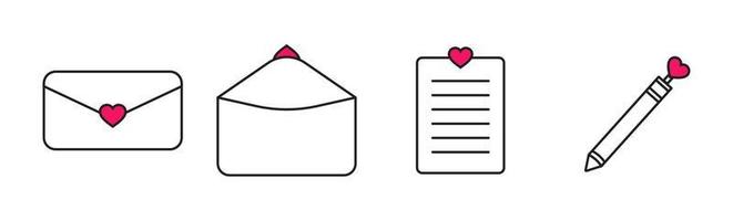 LOVE LETTER ENVELOPE vector