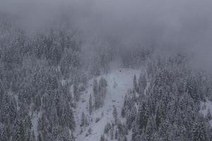 Winter landscape in Austrian Alps photo