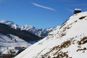 Winter landscape in Austrian Alps photo