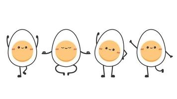 Egg character design. egg vector on white background.