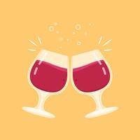 glass wine vector. symbol. logo design. vector