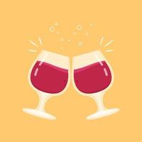 glass wine vector. symbol. logo design. vector