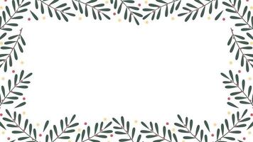 Merry Christma frame. Elegant Merry Christmas and New Year 2024 Cards with Pine Wreath, Mistletoe, Winter plants design illustration for greetings card. vector