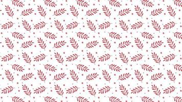 Christmas holly berry leaves pattern. Cute holly isolated on white background. Vector illustration.