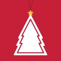 Christmas tree vector. Christmas tree tag. symbol. free space for text. copy space. blank. vector