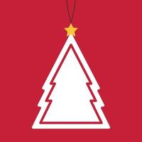 Christmas tree vector. Christmas tree tag. symbol. free space for text. copy space. blank. vector