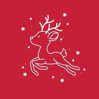 diseño de personajes de renos. símbolo de reno. cartel de navidad vector