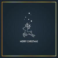 Reindeer character design. Reindeer symbol. Christmas poster. vector
