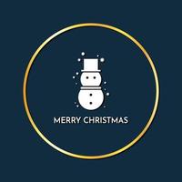 Snowman vector. Snowman logo design. Merry Christmas poster. vector