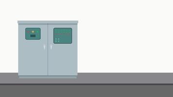 Electrical cabinet cartoon vector. free space for text. wallpaper. copy space. switch box. vector