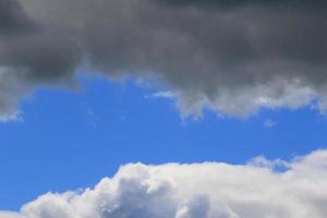 Stormy weather and dark clouds photo