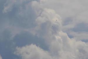 Stormy weather and dark clouds photo