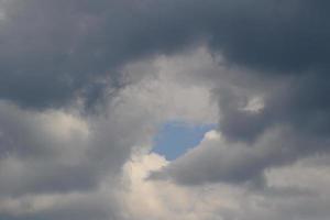 Stormy weather and dark clouds photo