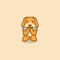 Cute Dog Bone Logo vector