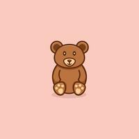 Cute Bear Logo Design vector